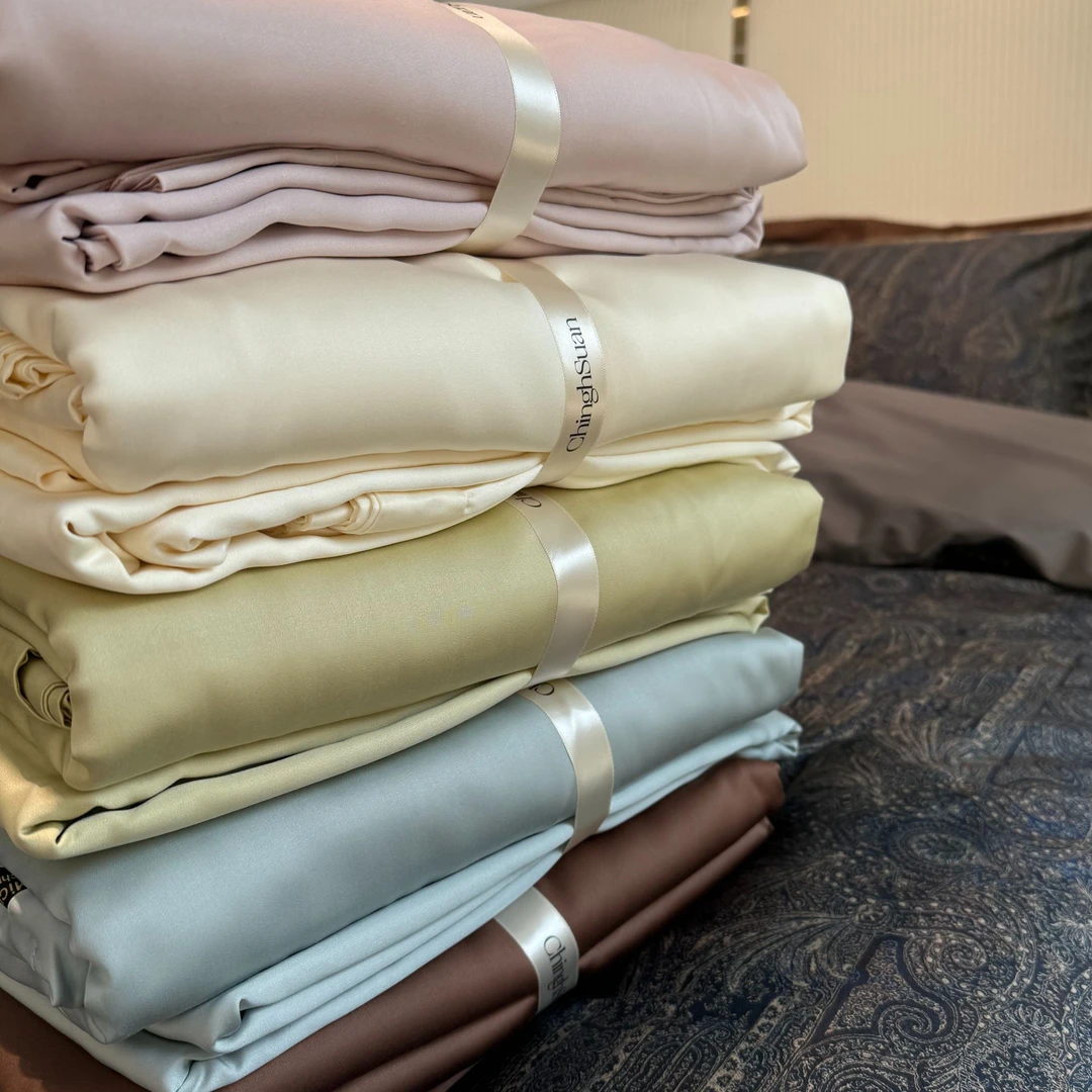 丽家平！纯顶高端2025定织100支双股超细旦兰精天丝四件套丝滑床品