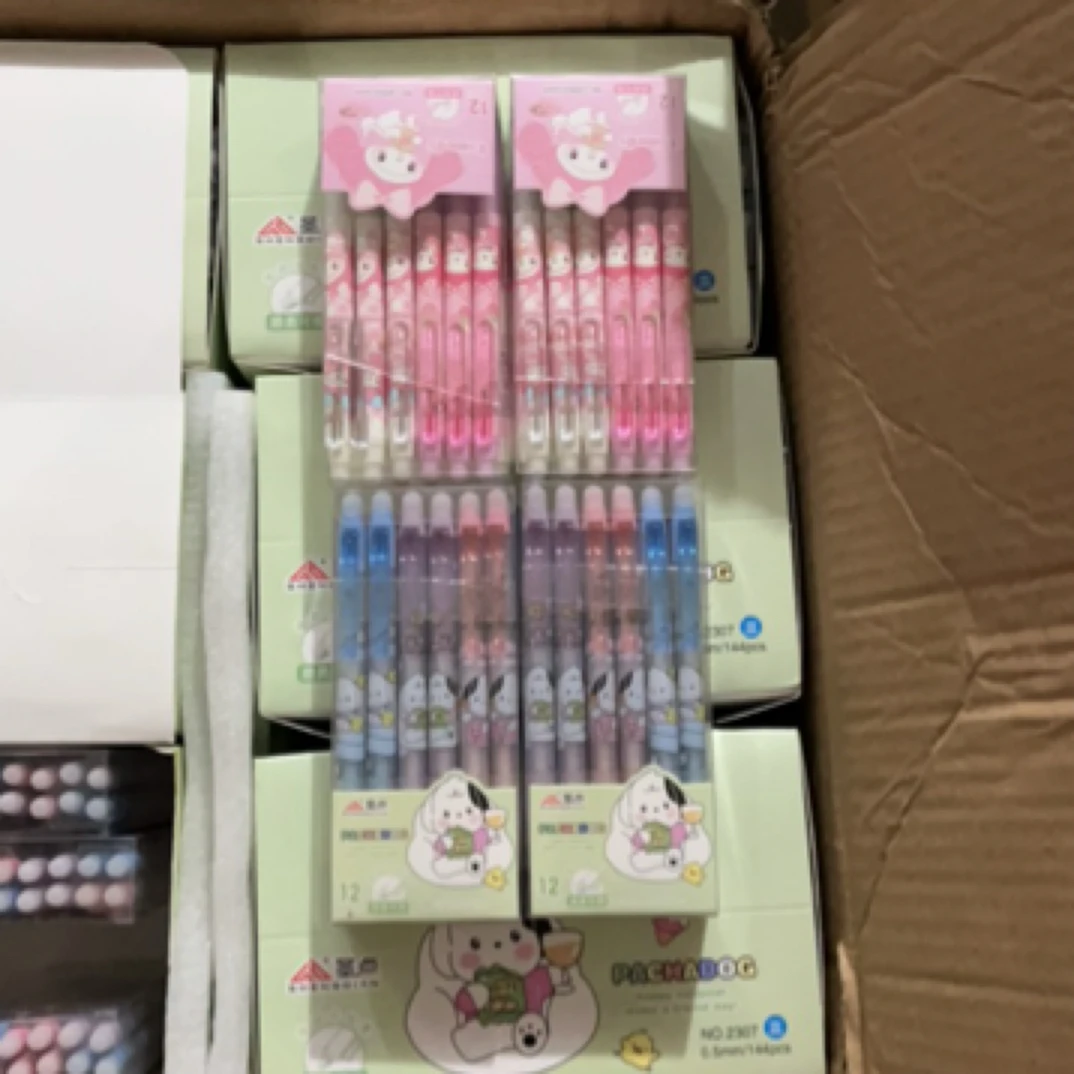 36支高颜值ins风可爱按动中性笔0.5可擦笔学生文具
