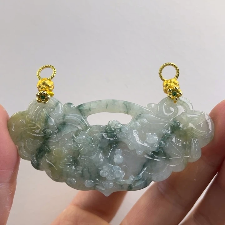 翡翠吊坠(赠链)未镶嵌代编织