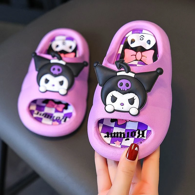 正品三丽鸥库洛米儿童凉拖鞋踩屎感女童夏卡通可爱美乐蒂公主亲子