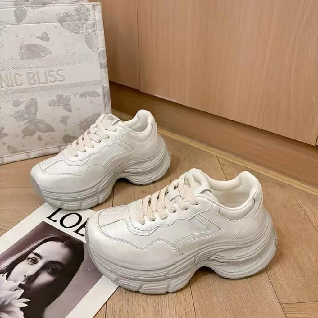休闲运动巴黎月光白厚底小个子增高欧货松糕白色德训老爹鞋m51