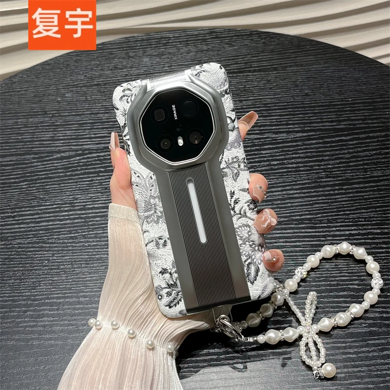 蝴蝶花朵链条适用华为mate70rs手机壳mate60rs非凡大师全包防摔女