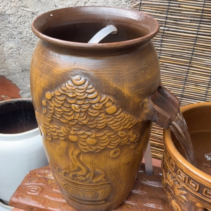 紫砂花盆口径21/39进水口2.5厘米