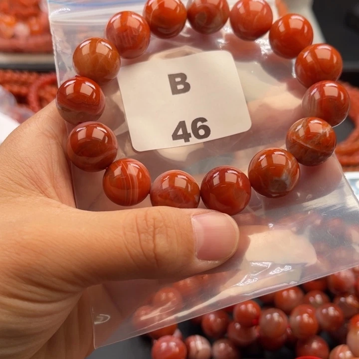 南红玛瑙未镶嵌多样性发货默认微瑕称重14mm