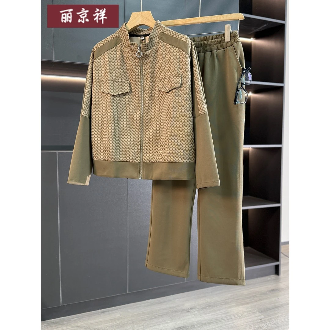 妈妈气质衣服秋装运动套装中年女士春秋外套中老年女休闲两件套