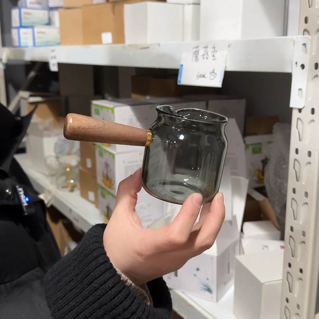 590高硼硅玻璃侧把公杯透黑