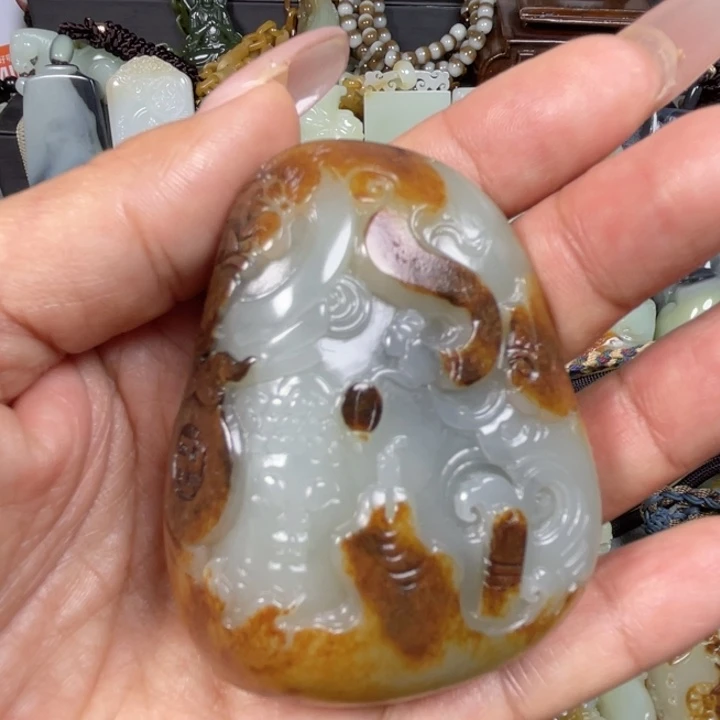 和田玉未镶嵌挂件