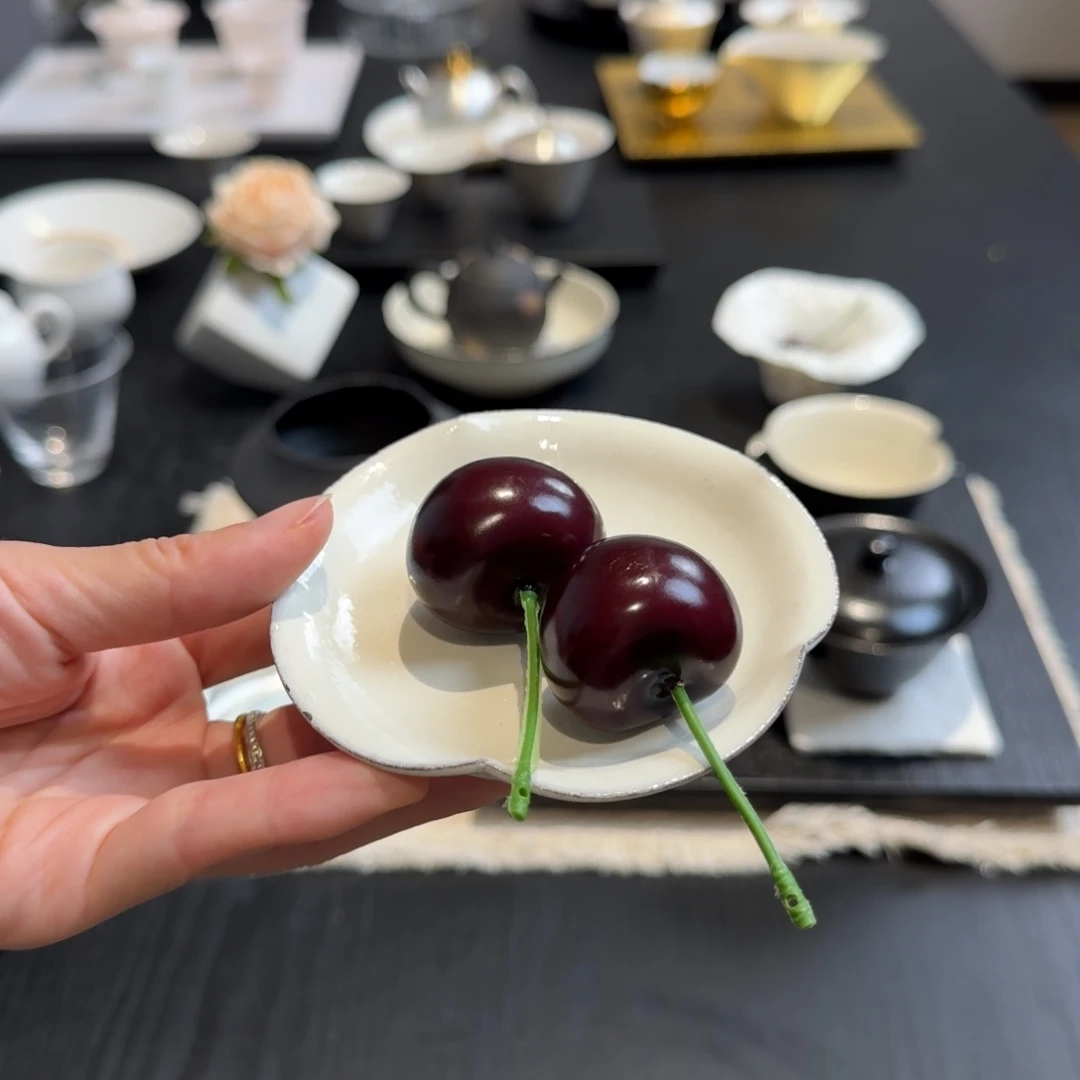 梵星粉引粗陶果碟