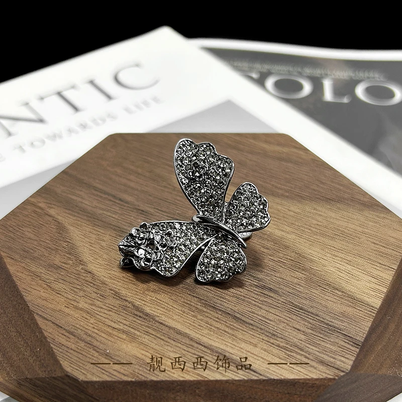 【LXX靓西西】341鸭嘴夹3.5厘米轻奢满钻气质蝴蝶结碎发夹