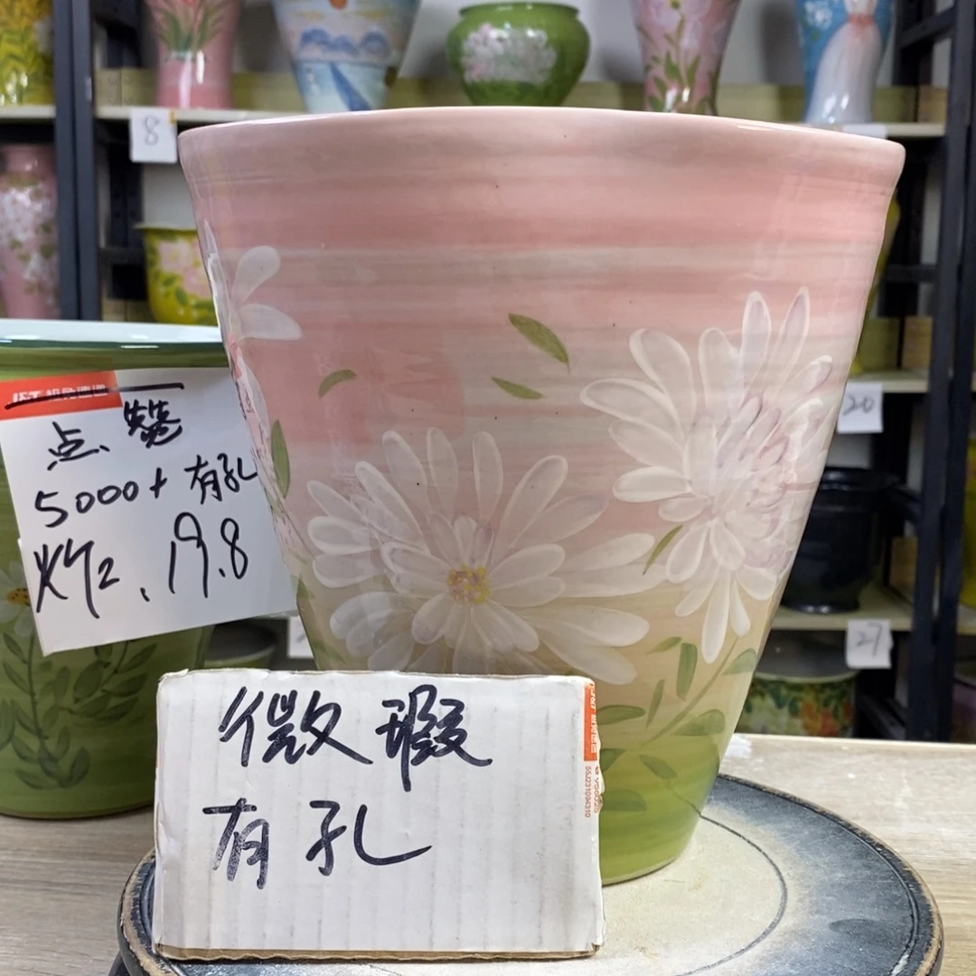 景德镇手工手绘陶瓷花盆