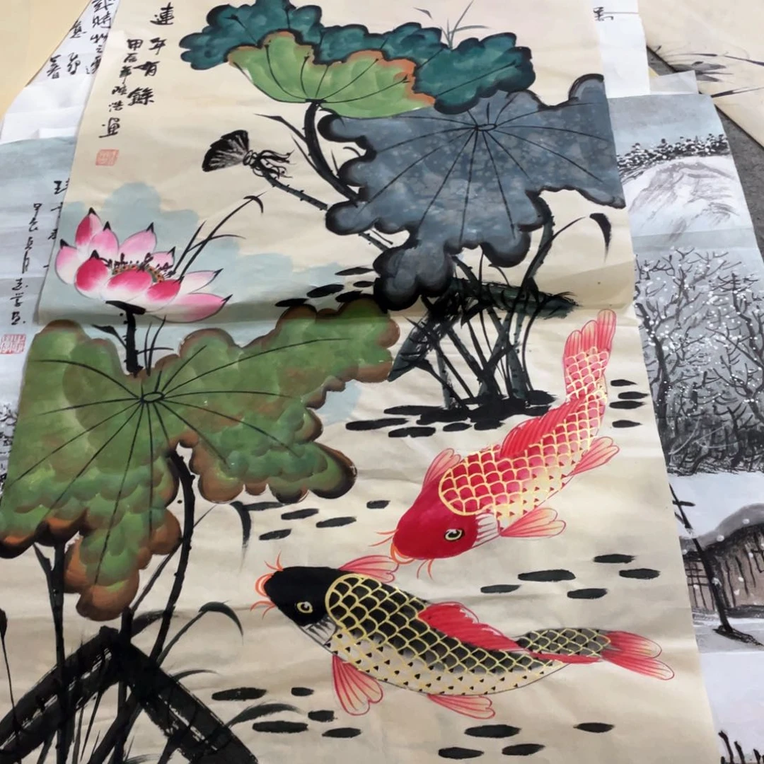 国画国画作品画心一张