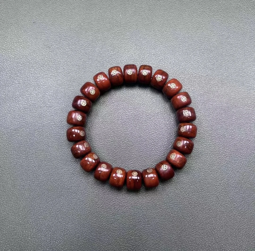 非金属珐琅手链 藏式精美镶嵌万字1.2