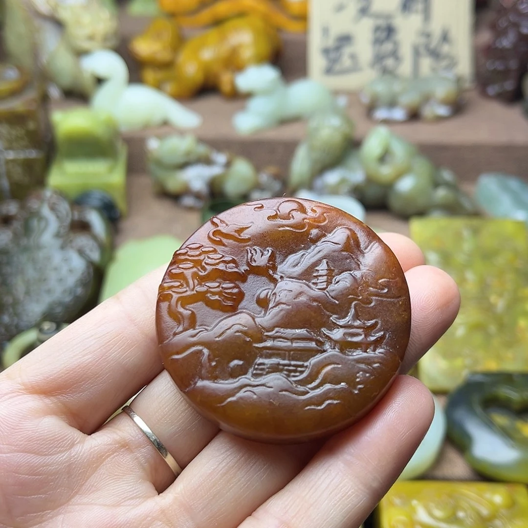 白玉菩提吊坠3。。