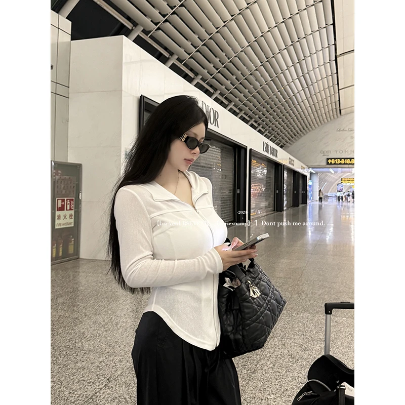 【现货链接】黑泽玄七外套新款韩系微胖修身显瘦休闲轻薄防晒上衣女