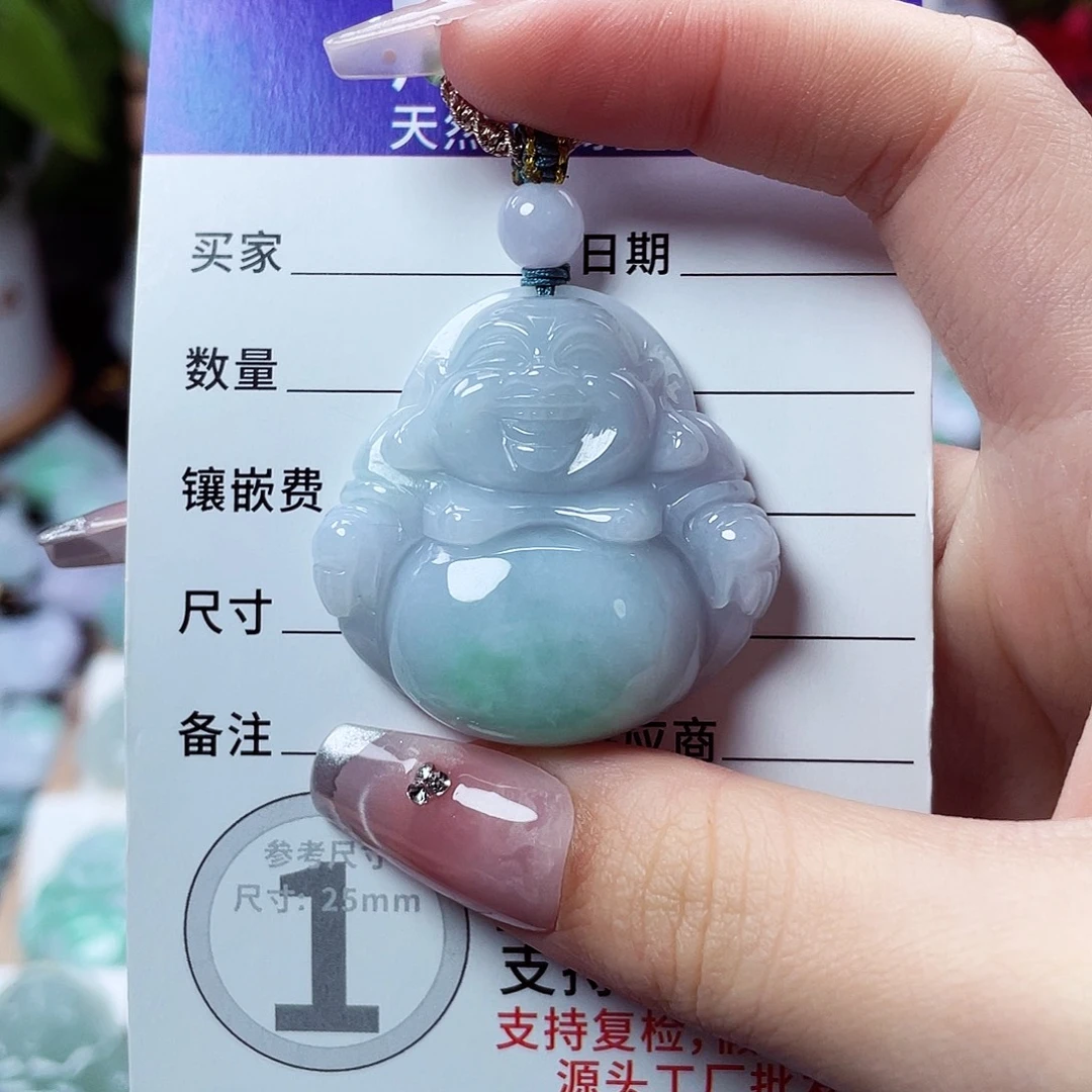 翡翠未镶嵌颈饰佛公41