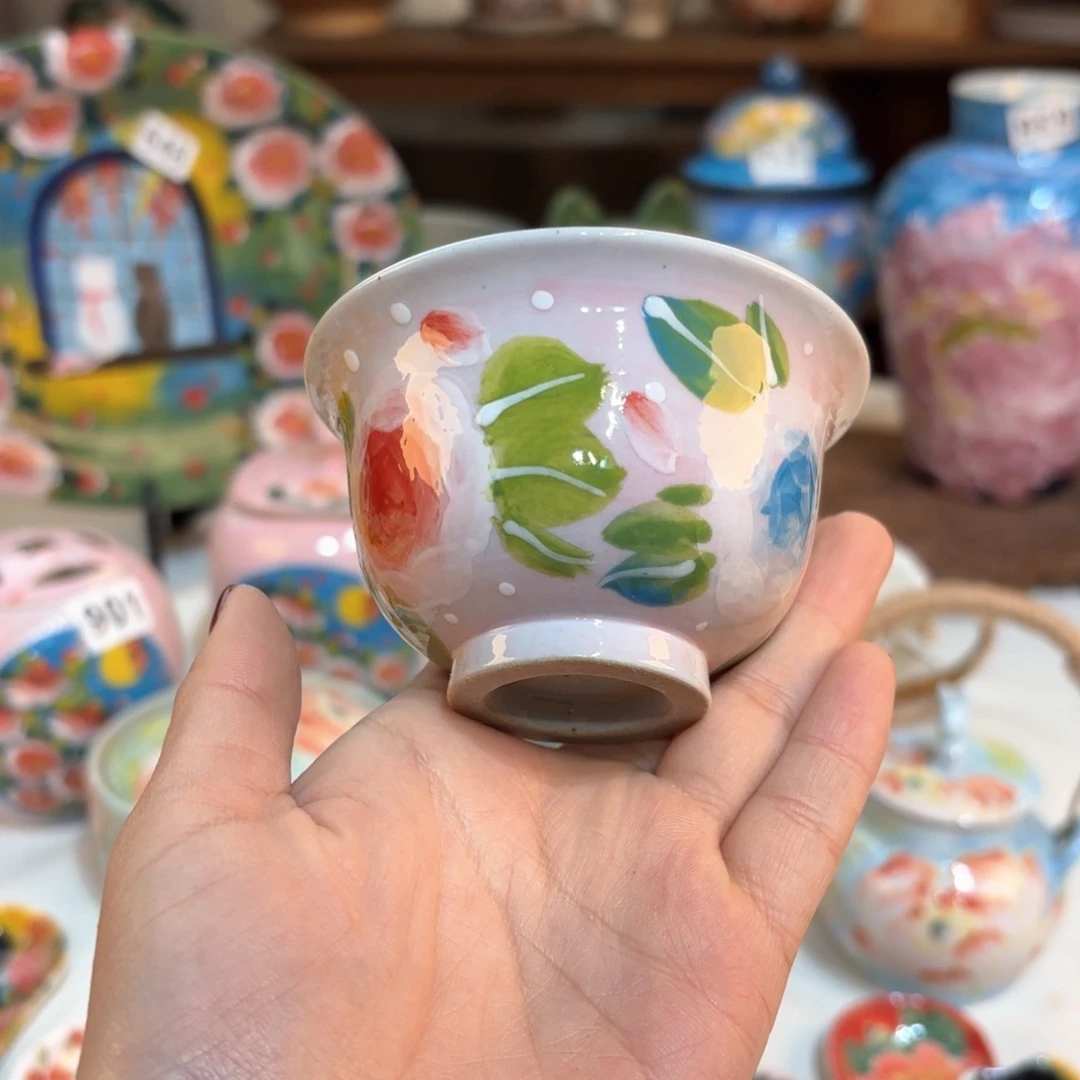 景德镇手绘高温釉下彩陶瓷茶具