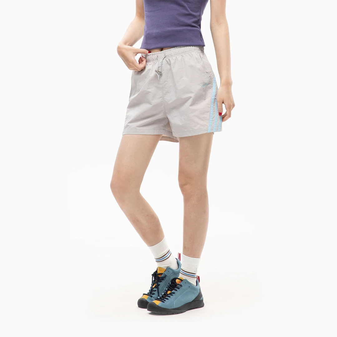 OWOX 侧边条纹织带户外运动裤夏季薄款透气健身跑步训练情侣短裤