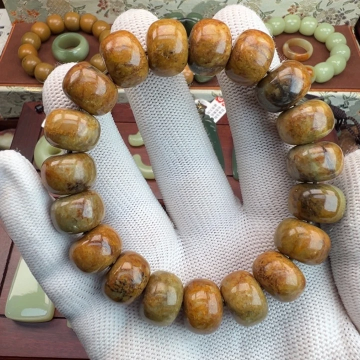 岫岩河磨玉（透闪石质玉）未镶嵌手链