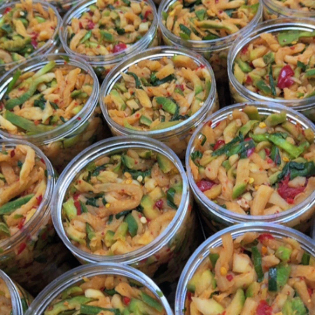 大别山新县特产手工韭菜腌萝卜丝