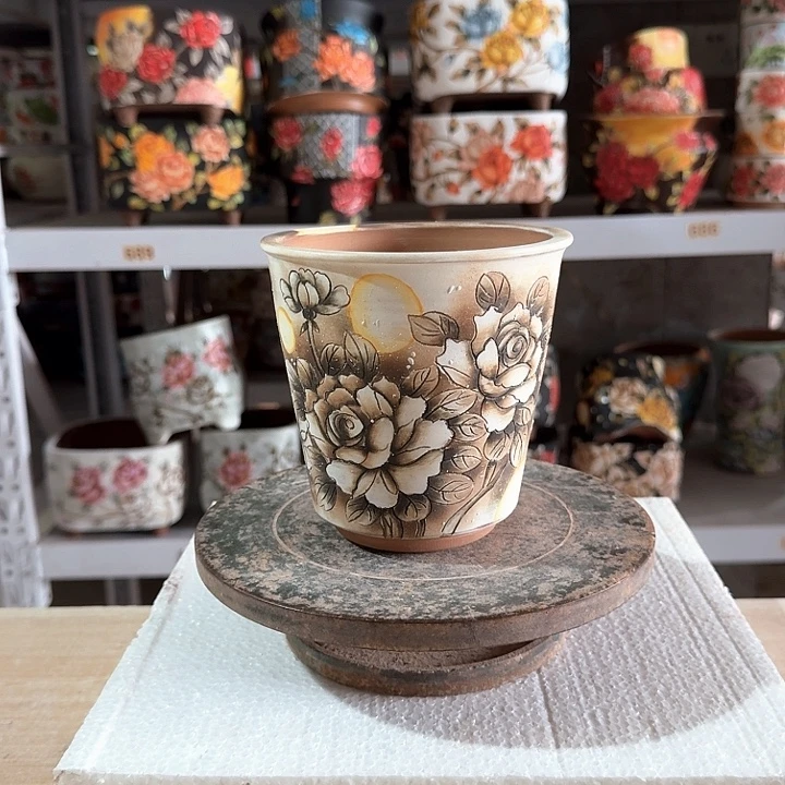 花盆红泥景德镇陶瓷学院