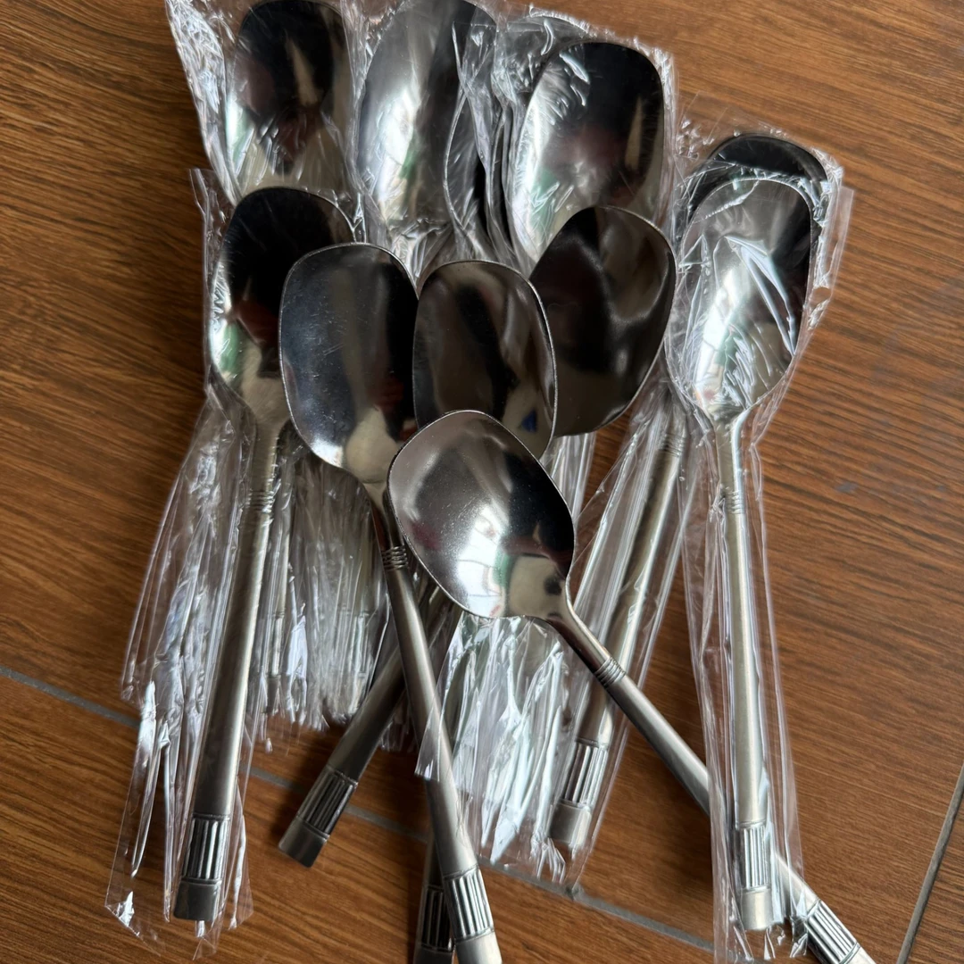 304不锈钢灯笼饭勺家用平底儿童吃饭勺粥汤勺挖西瓜雪糕勺