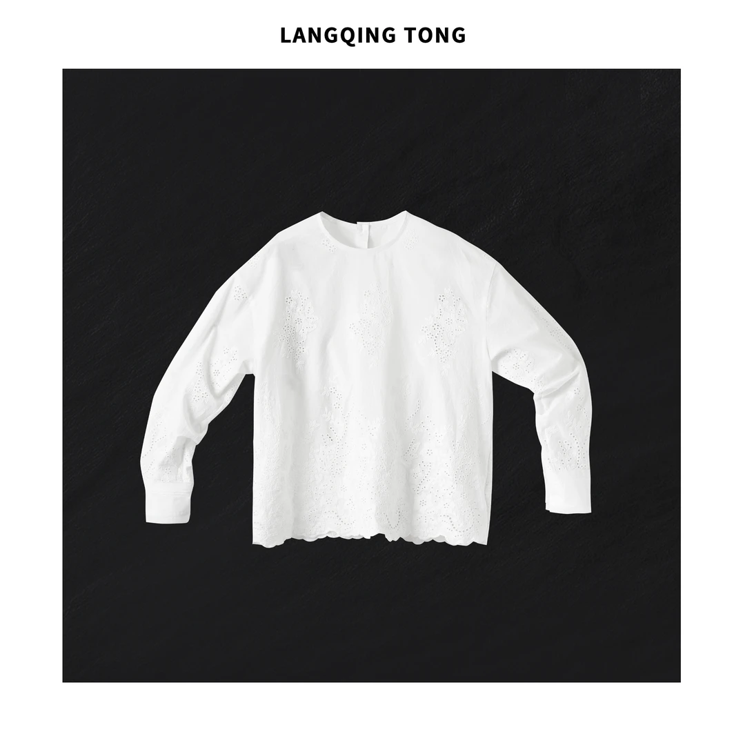 浪清/女装推荐 帕妮斯时尚全棉上衣43810#