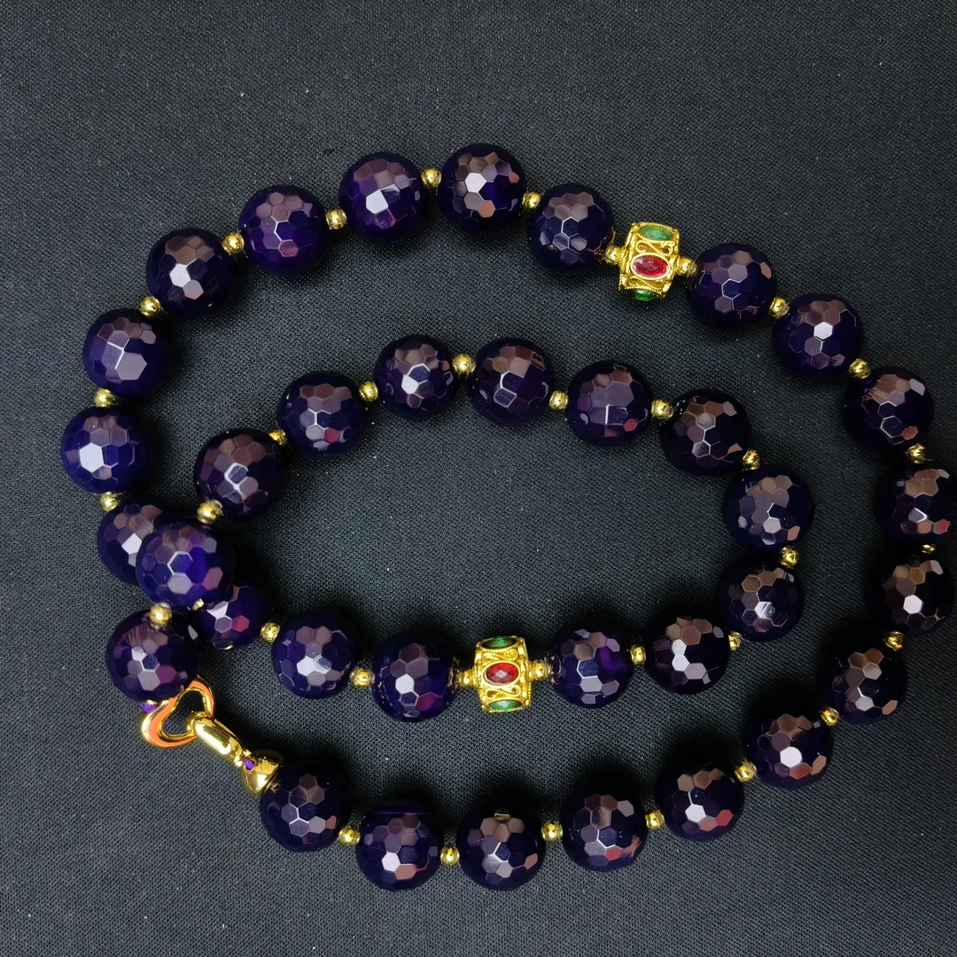 天然时尚精品紫龙醇切面项链卡14（多样性发货拍一发一）