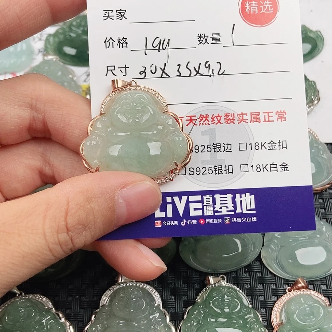 翡翠银S925镶嵌颈饰
