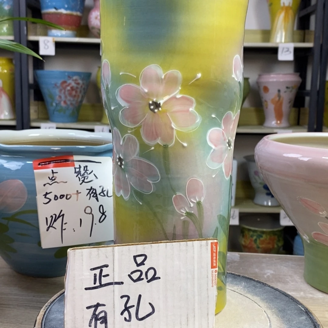 景德镇手工手绘陶瓷花盆