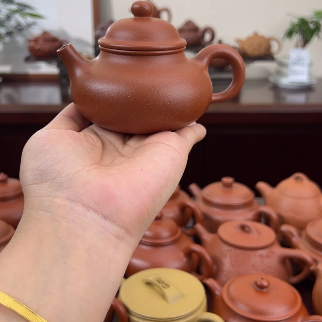 茶壶紫砂红降坡容天170cc