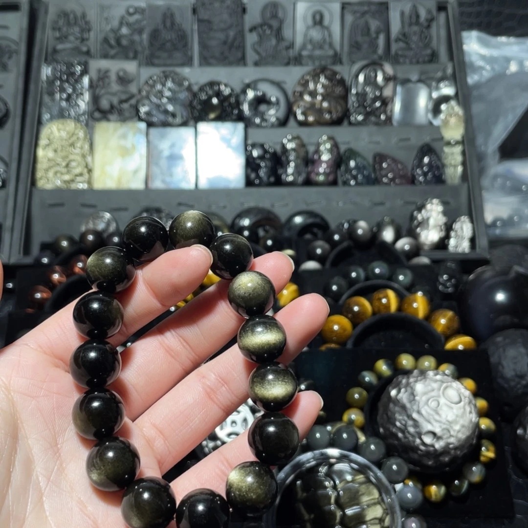 正***者黑曜岩未镶嵌珠宝奇石