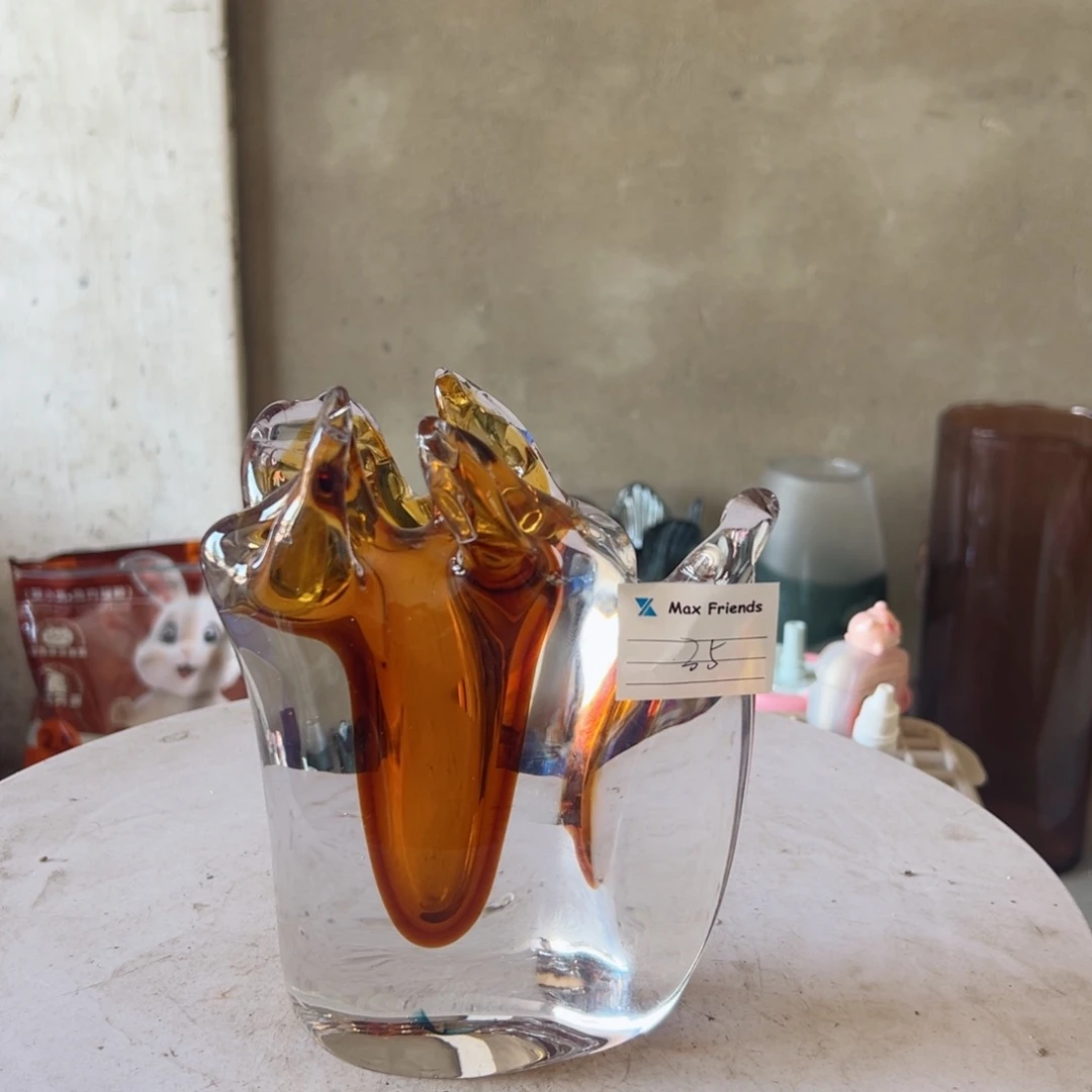 琉璃花器微瑕高度19