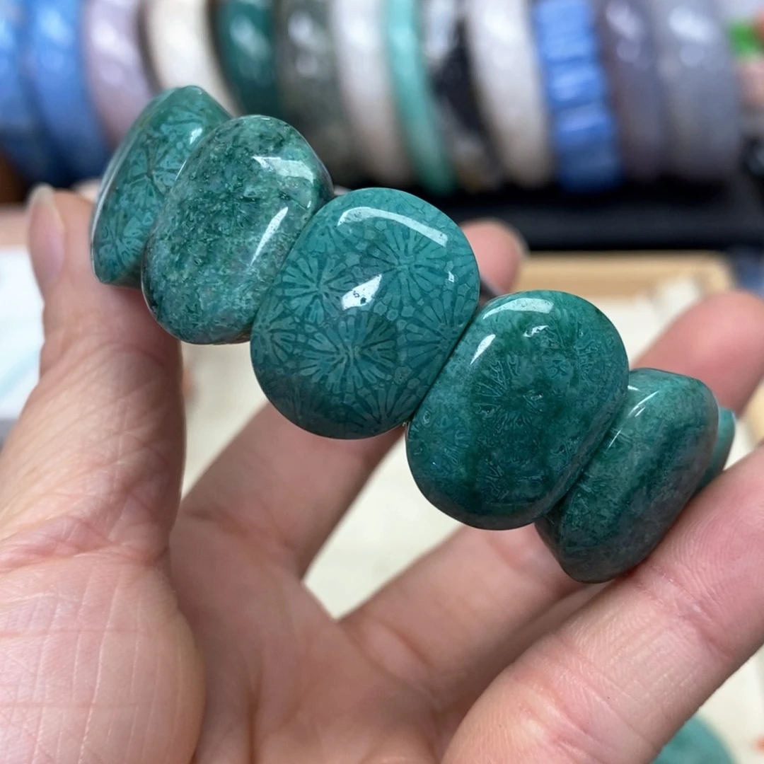 硅化珊瑚（珊瑚玉）手链未镶嵌G****n201