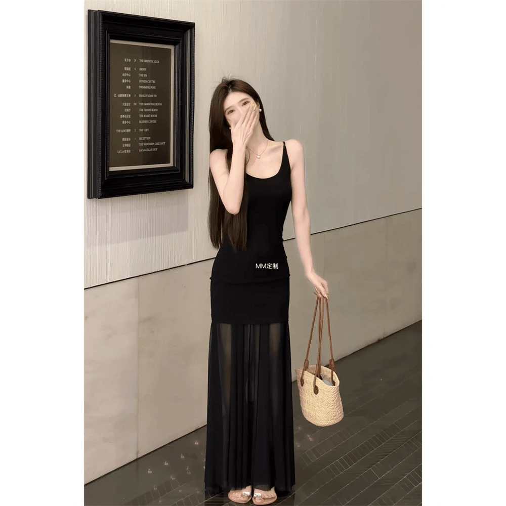 【魔法腰臀比】2025新款早春法式气质修身收腰初恋吊带裙套装A363