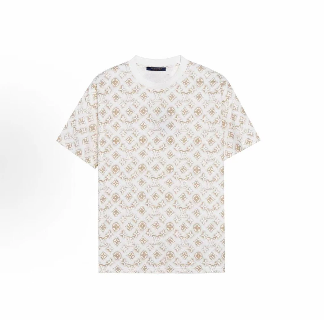 未使用 LouisVuitton/路易威登 LF满印LOGO圆领短袖T恤HPY15W