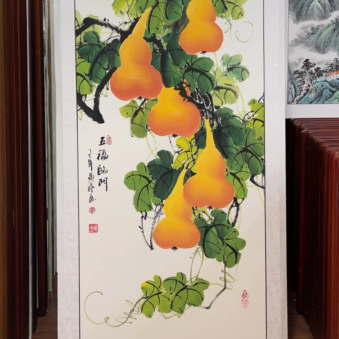 国画带框尺寸63*123厘米