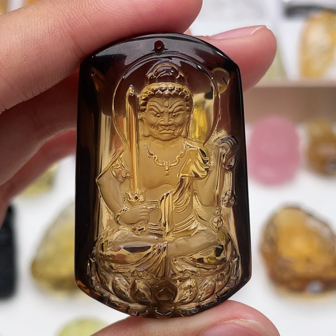 水晶颈饰未镶嵌天然吊坠不动