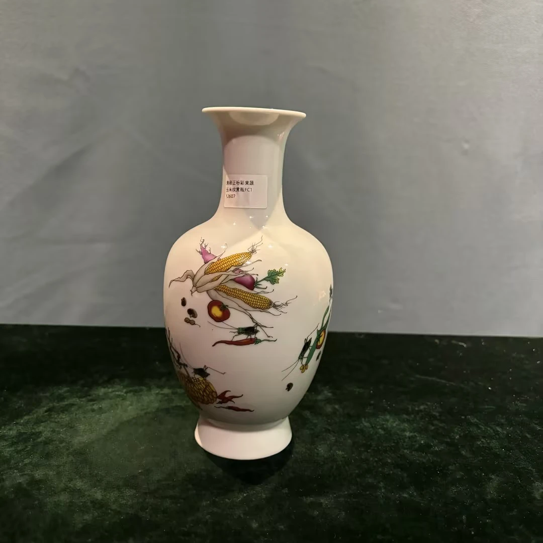 粉彩果蔬玉米纹赏瓶FC-112607