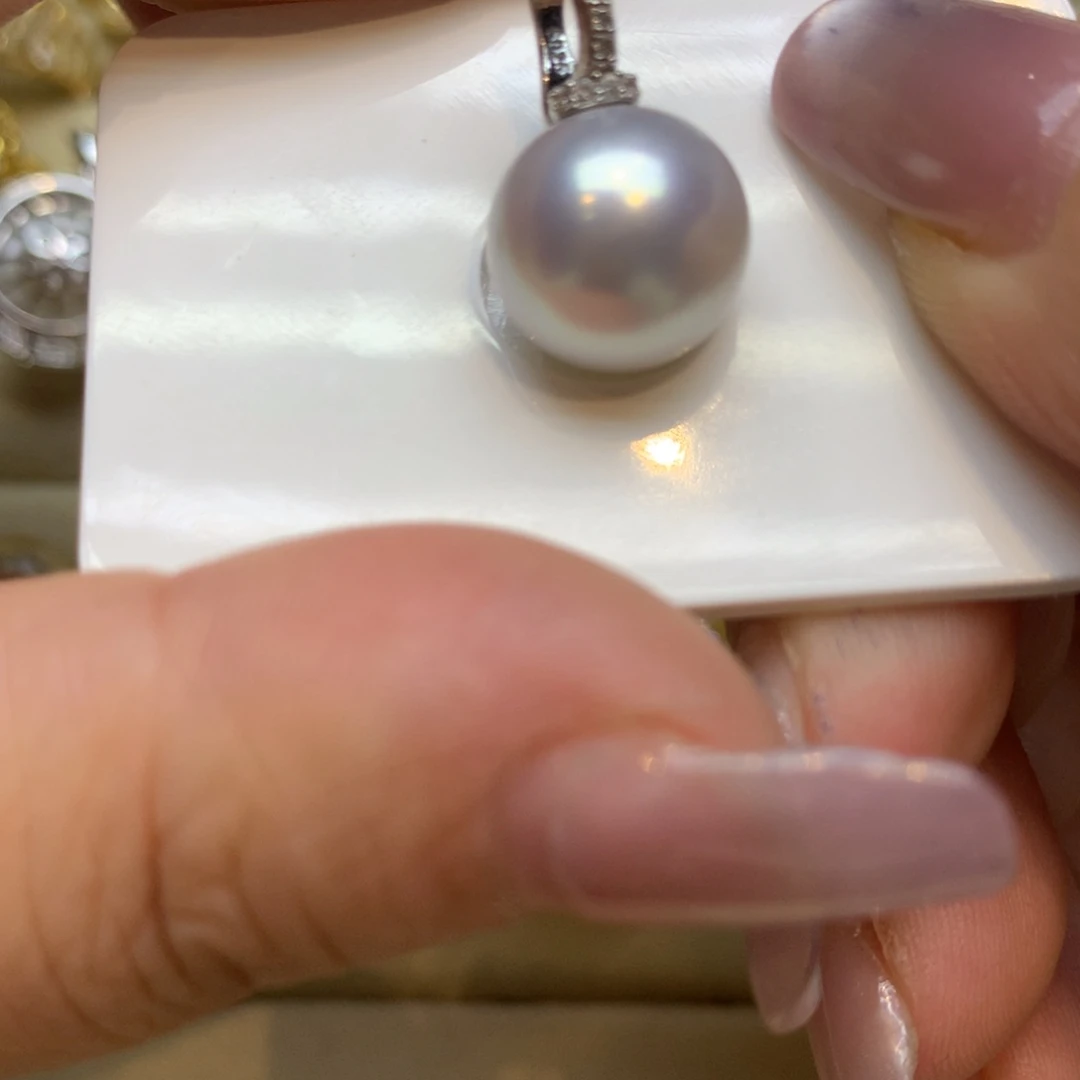 颈饰银S925镶嵌海水珍珠
