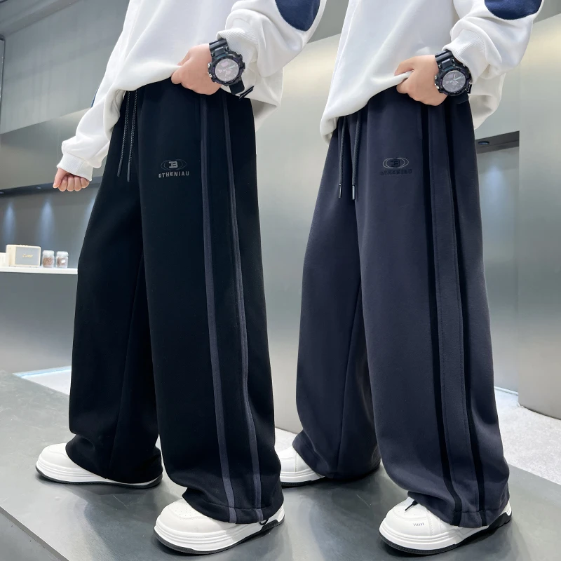 男童裤子春秋款运动裤2025新款中大童儿童春秋款男孩秋季卫裤宽松