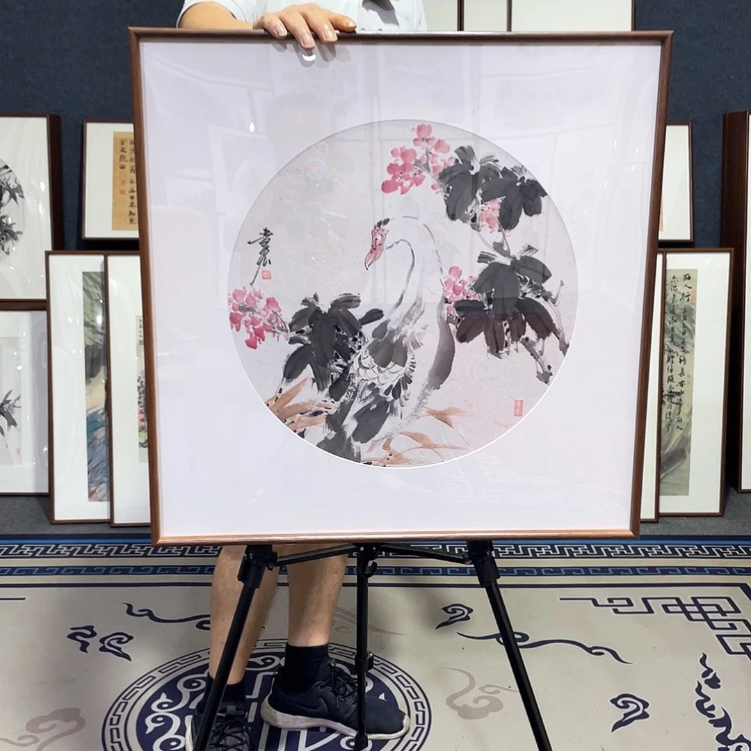 国画手绘画作品带框60/60