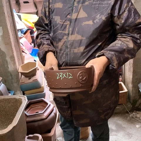 紫砂花盆手工定制