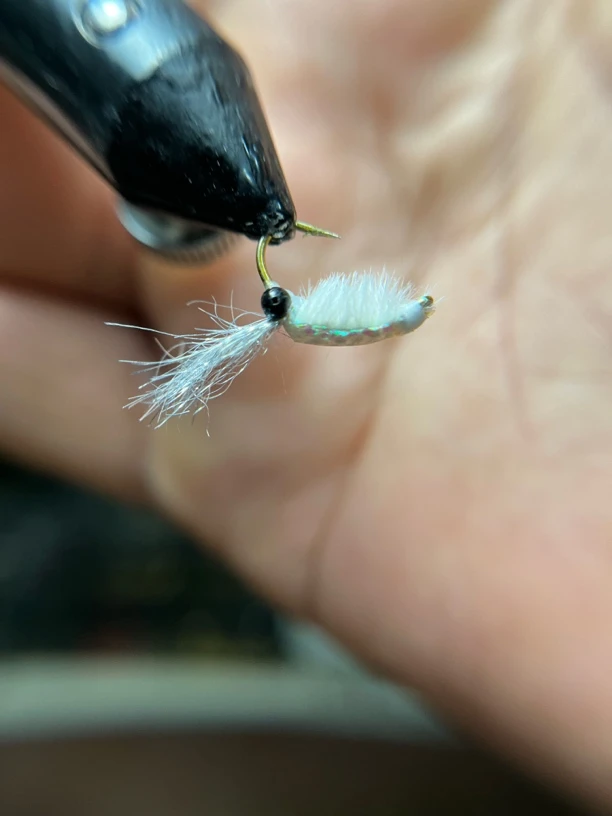 手工精绑冰丝虾飞钓用饵假饵干式毛钩微物钓青稍翘嘴马口……路亚饵