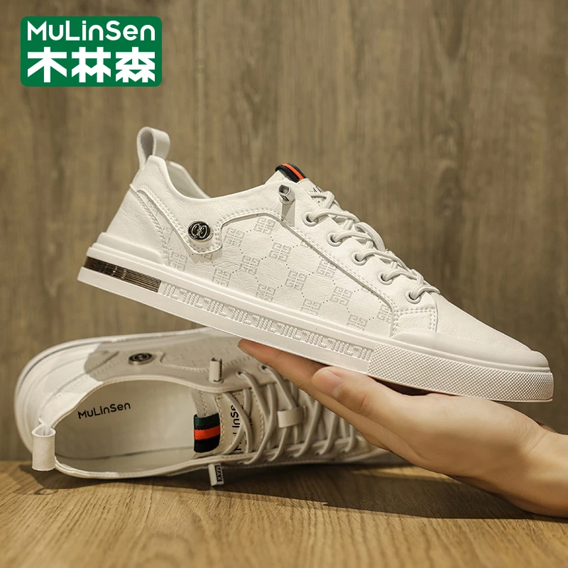 木林森休闲透气板鞋夏季运动潮流百搭ins小白鞋低帮男士韩版MD