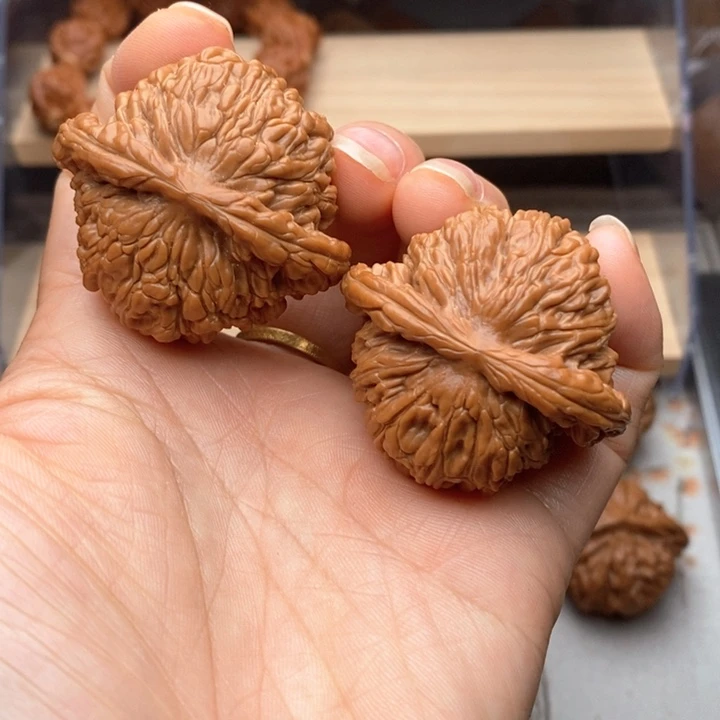 核桃把件四座楼核桃