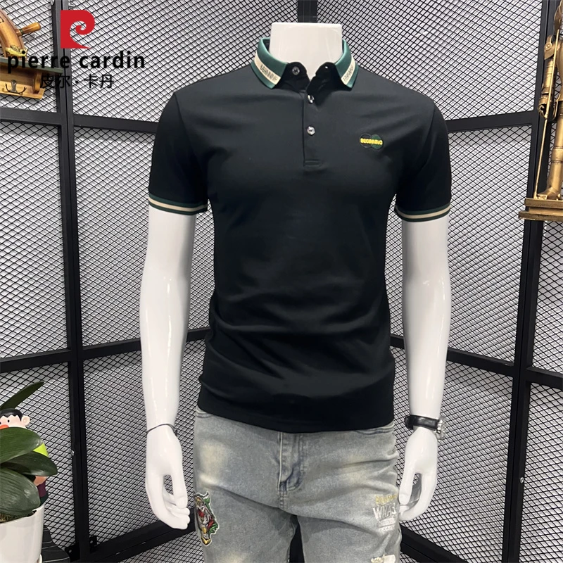 皮尔卡丹2025夏季新款高品质男士短袖POLO衫时尚潮流商务翻领T恤