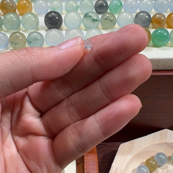 翡翠散珠天然缅甸翡翠A货3.8