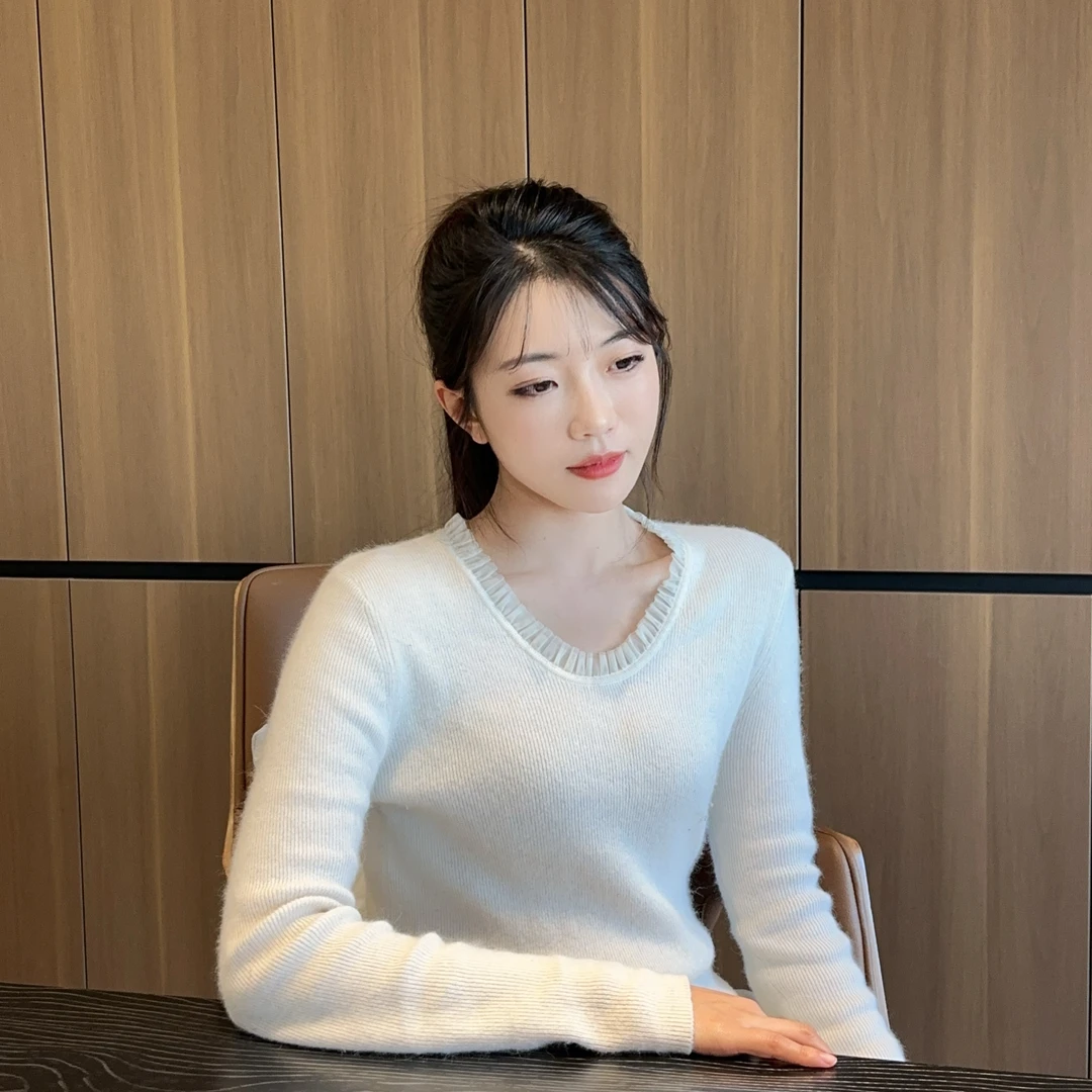 3【Golden cherry】亲子白色蕾丝领洋气打底衫qs048