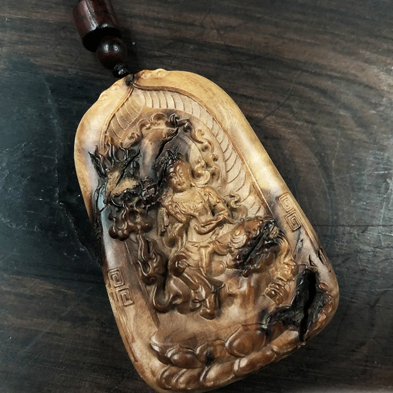 茅山福礼 非金属木质吊坠  真武祈祥-雷击木牌