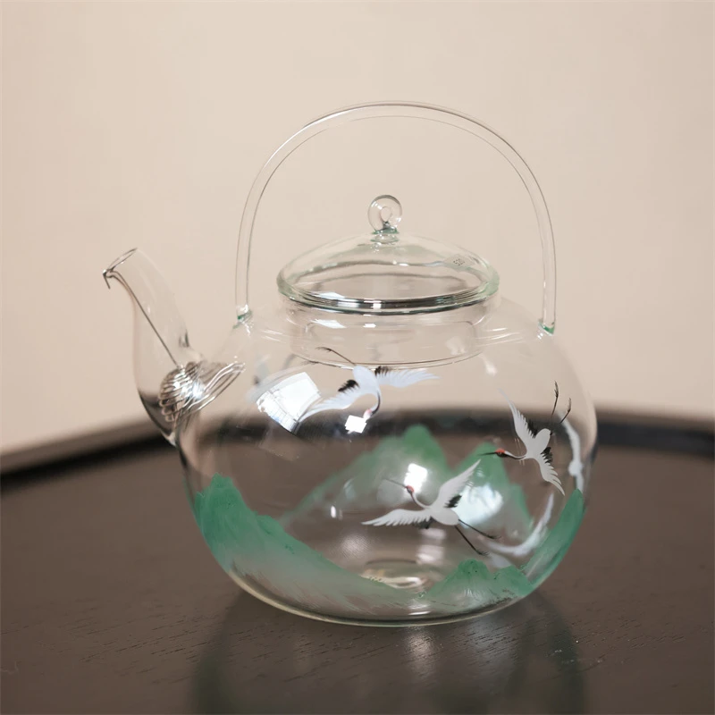 YQHW1021【学茶严选】只此青绿仙鹤煮水壶 茶器